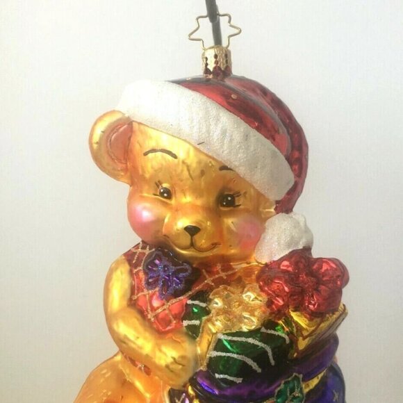 ✨NEW! Authentic Christopher Radko Limited TEDDY BEAR BABY Large Glass Ornament ✨ - Picture 8 of 10